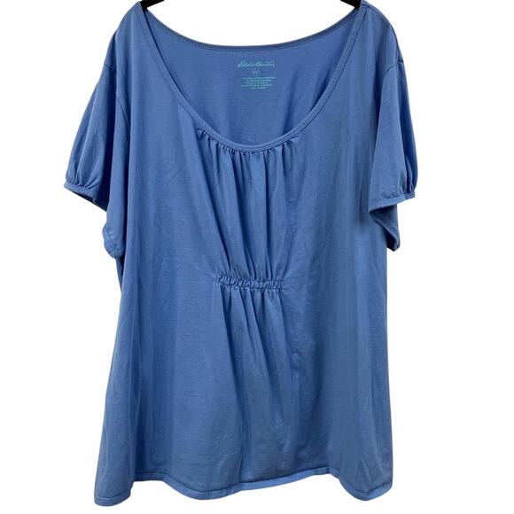 Eddie Bauer Womens Pima Cotton‎ Tee 4X Synced Lightweight Spring Summer Classic - Picture 1 of 13